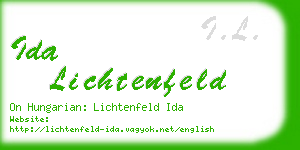 ida lichtenfeld business card
